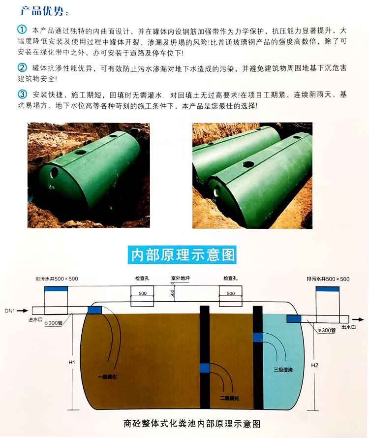 赫章玻璃钢化粪池